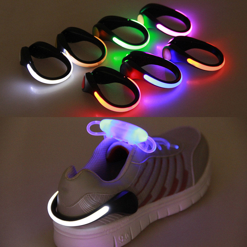 Running Gear Green - 1Pcs Lampu LED Klip Sepatu Berkedip