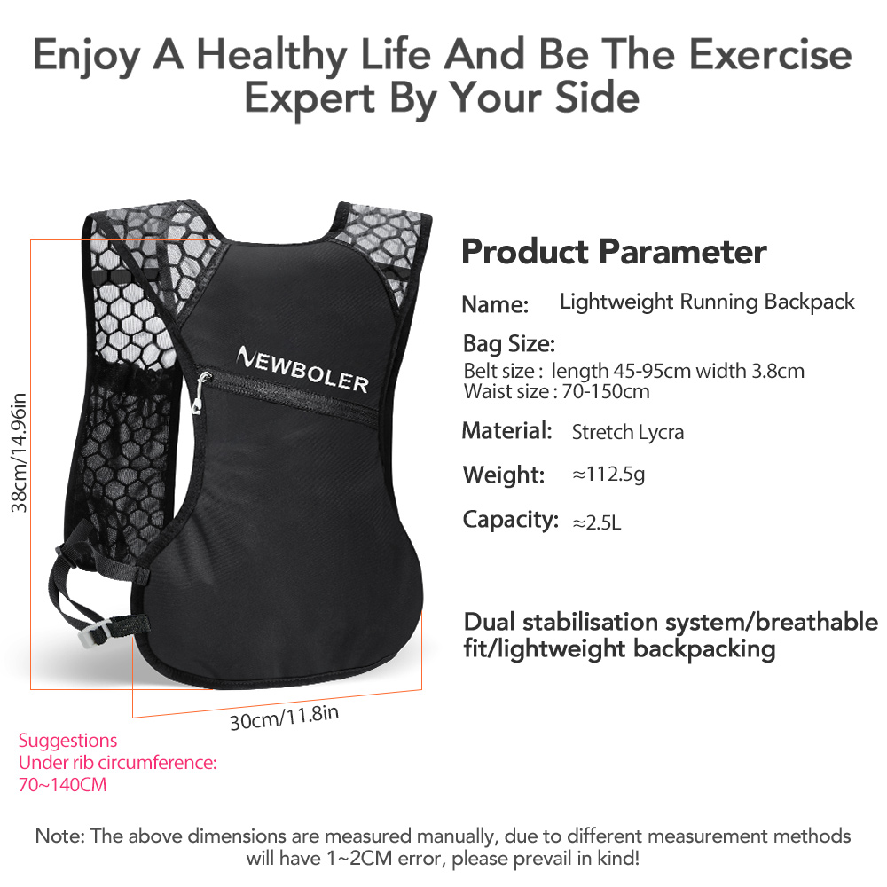 NEWBOLER Ransel Lari Luar Ruan - Running Hydration Vest ulasan dan harga