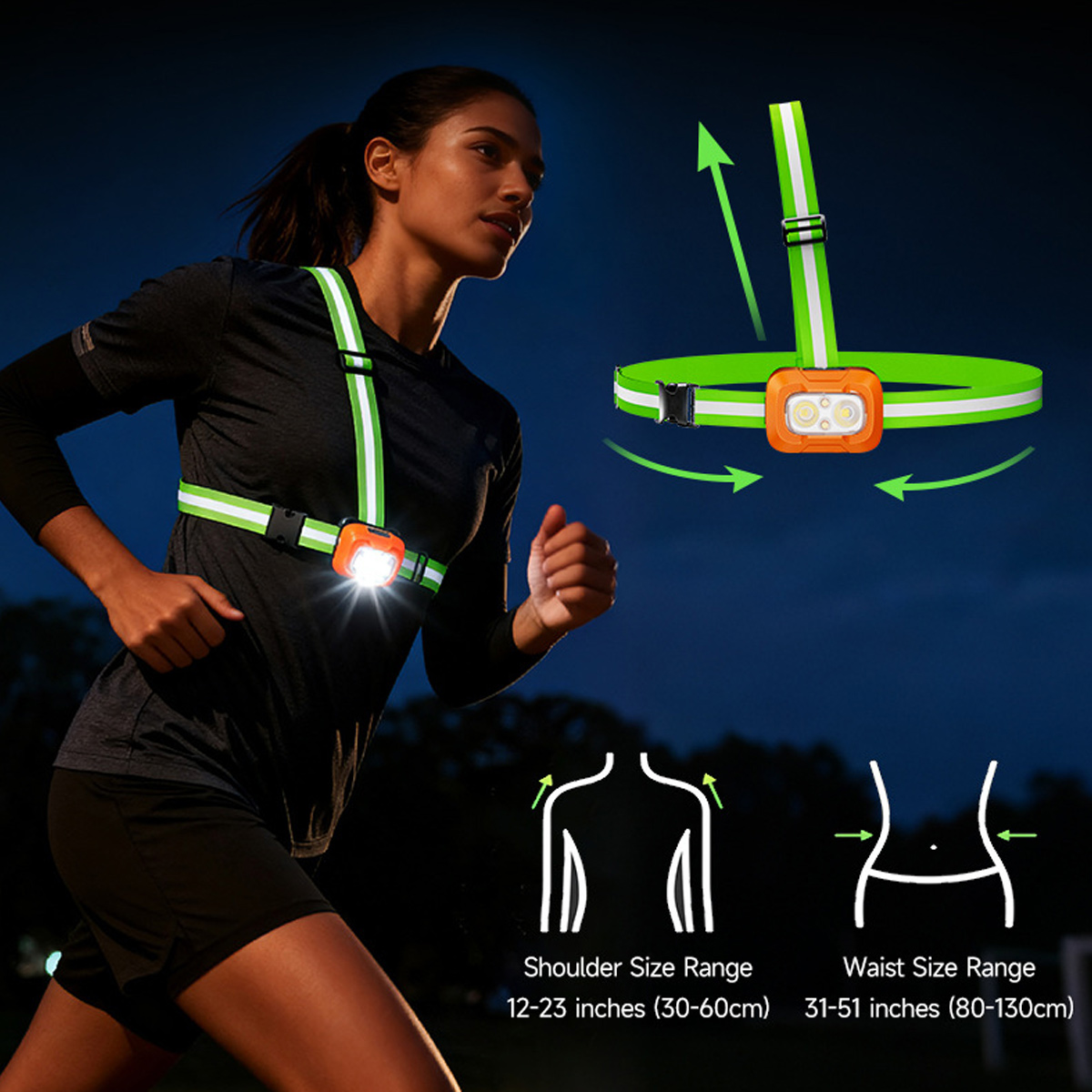 Lampu Lari USB Dapat Diisi Ula - Running Gear Lights ulasan dan harga