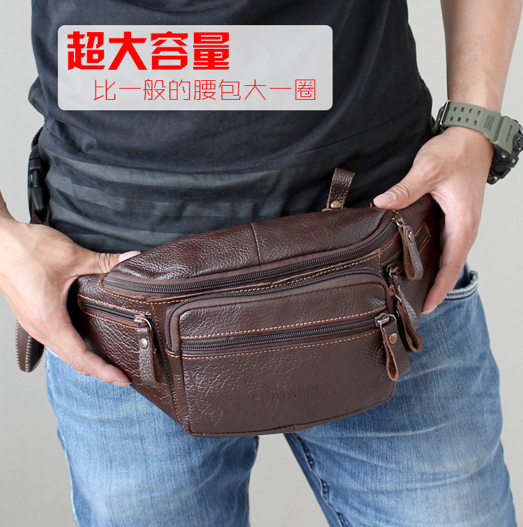 Tas pinggang pria kulit sapi a - Running Gear Phone ulasan dan harga