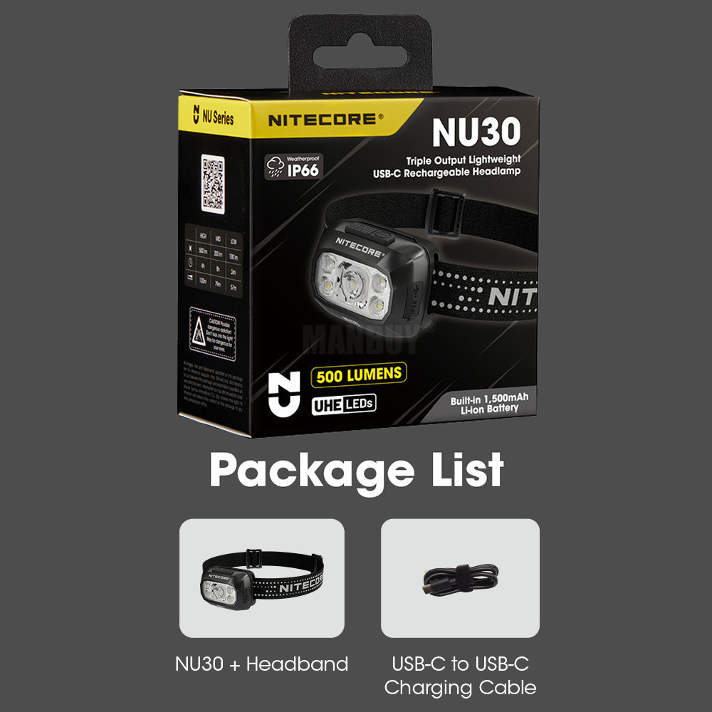Grosir Nitecore NU30 1500MAh B - Running Gear Lights ulasan dan harga